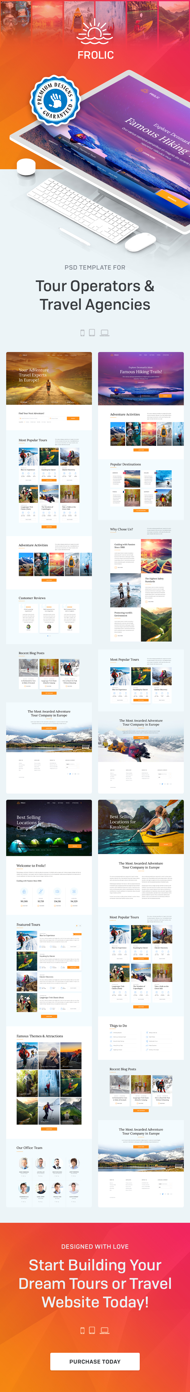 FROLIC - PSD Template for Tour Operators & Travel Agencies - 1
