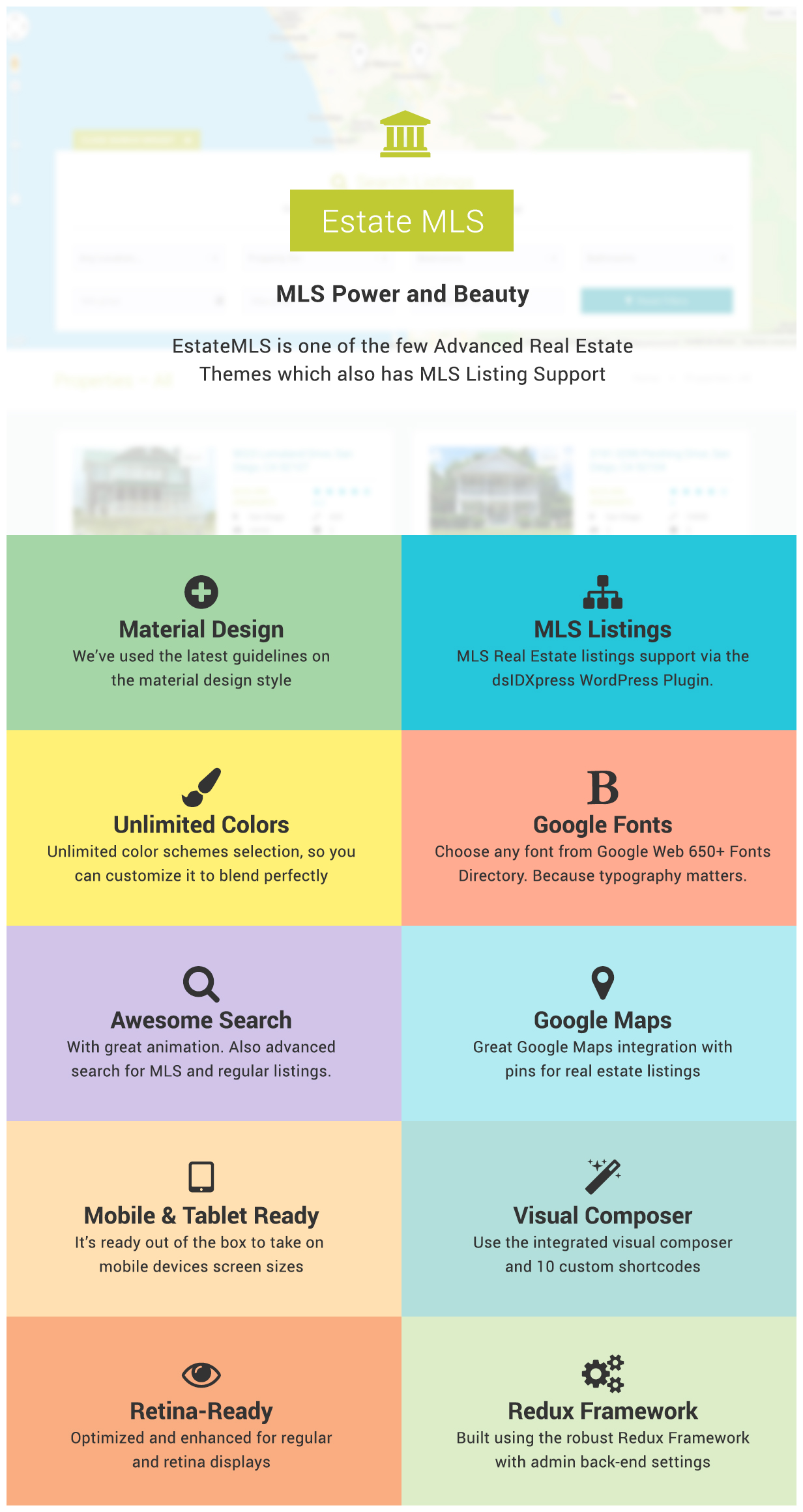 EstateMLS - Real Estate MLS WordPress Theme - 1