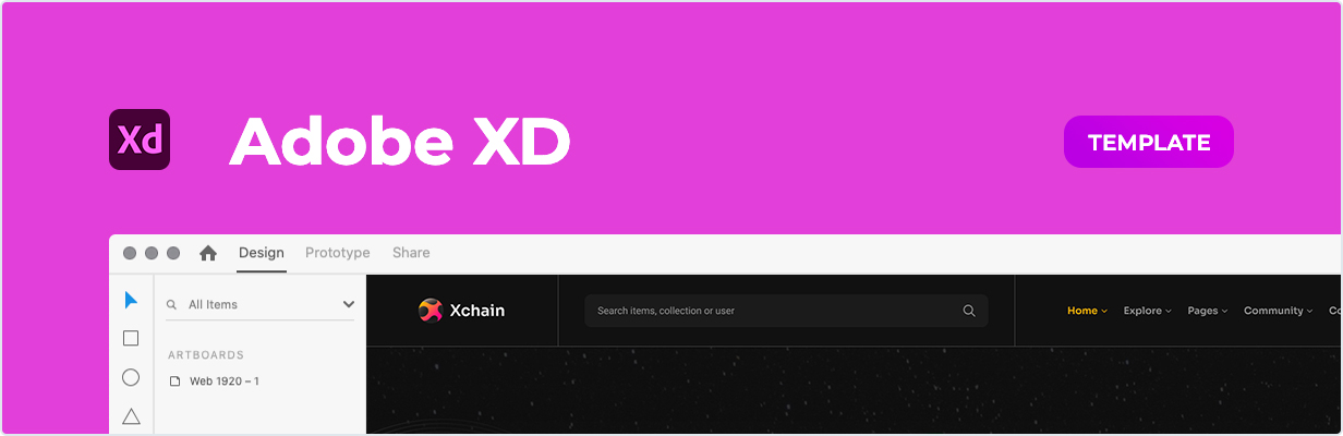 Xchain – NFT Marketplace Template for XD