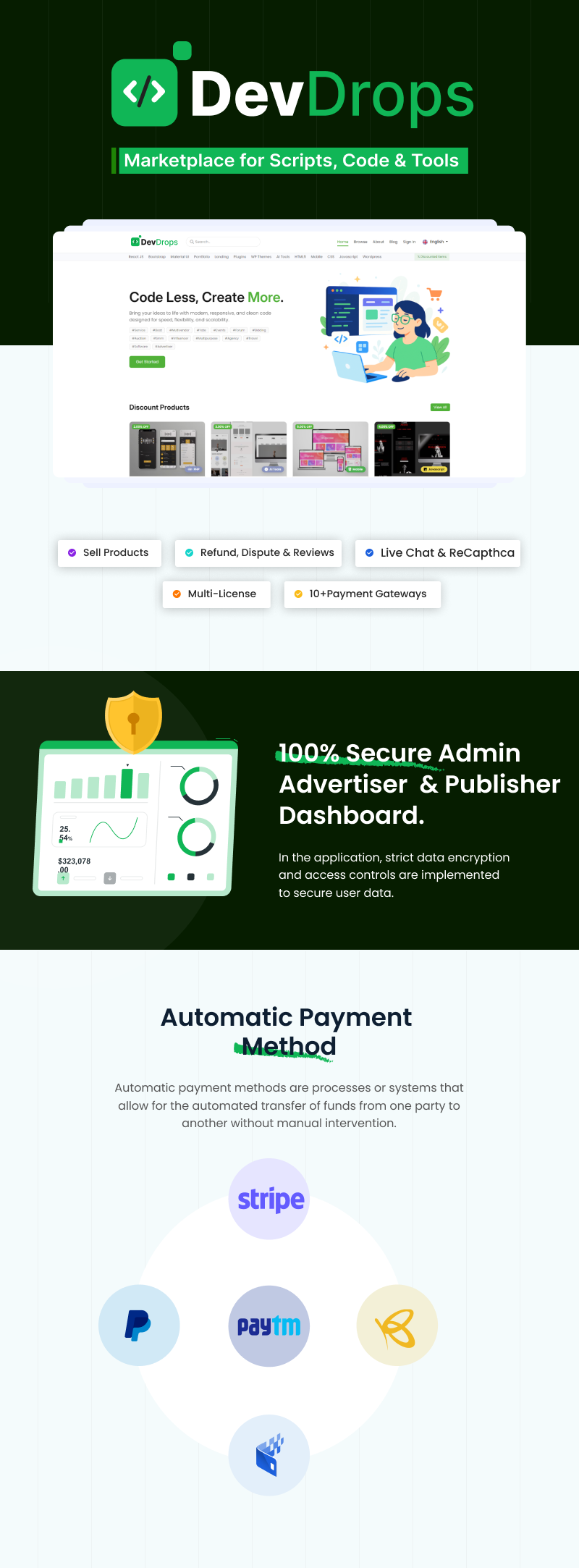 DevDrops – Marketplace for Scripts, Code & Tools