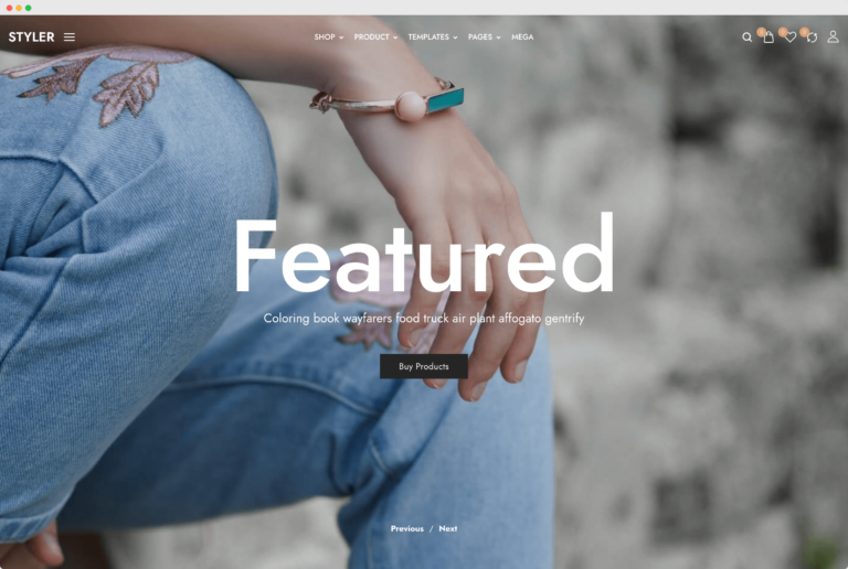 Styler - Modern Ajax Elementor WooCommerce Theme #HOME - DEFAULT TRANSPARENT HEADER