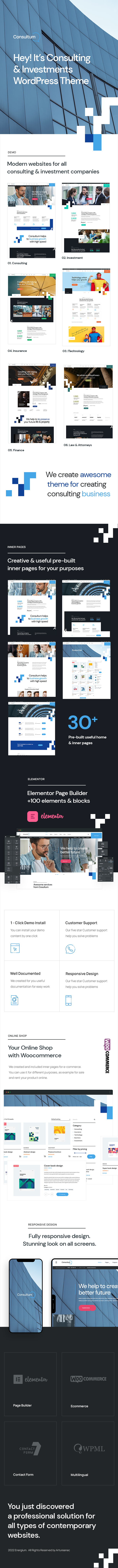 Consultum | Corporate Business & Investments WordPress Theme - 1