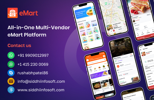 eMart | Multivendor Food, On-demand, eCommerce, Parcel, Taxi Booking, Car Rent App with Admin & Web - 3