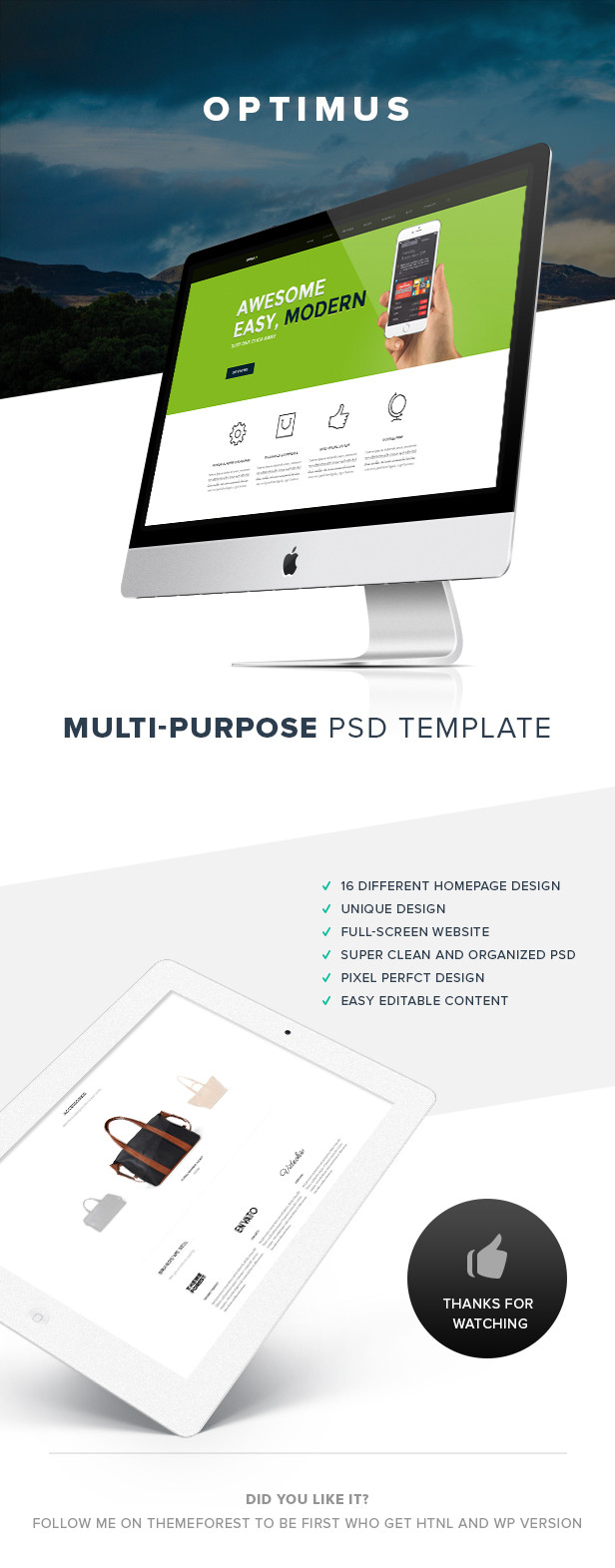 OPTIMUS Multi-Purpose PSD Template - 4
