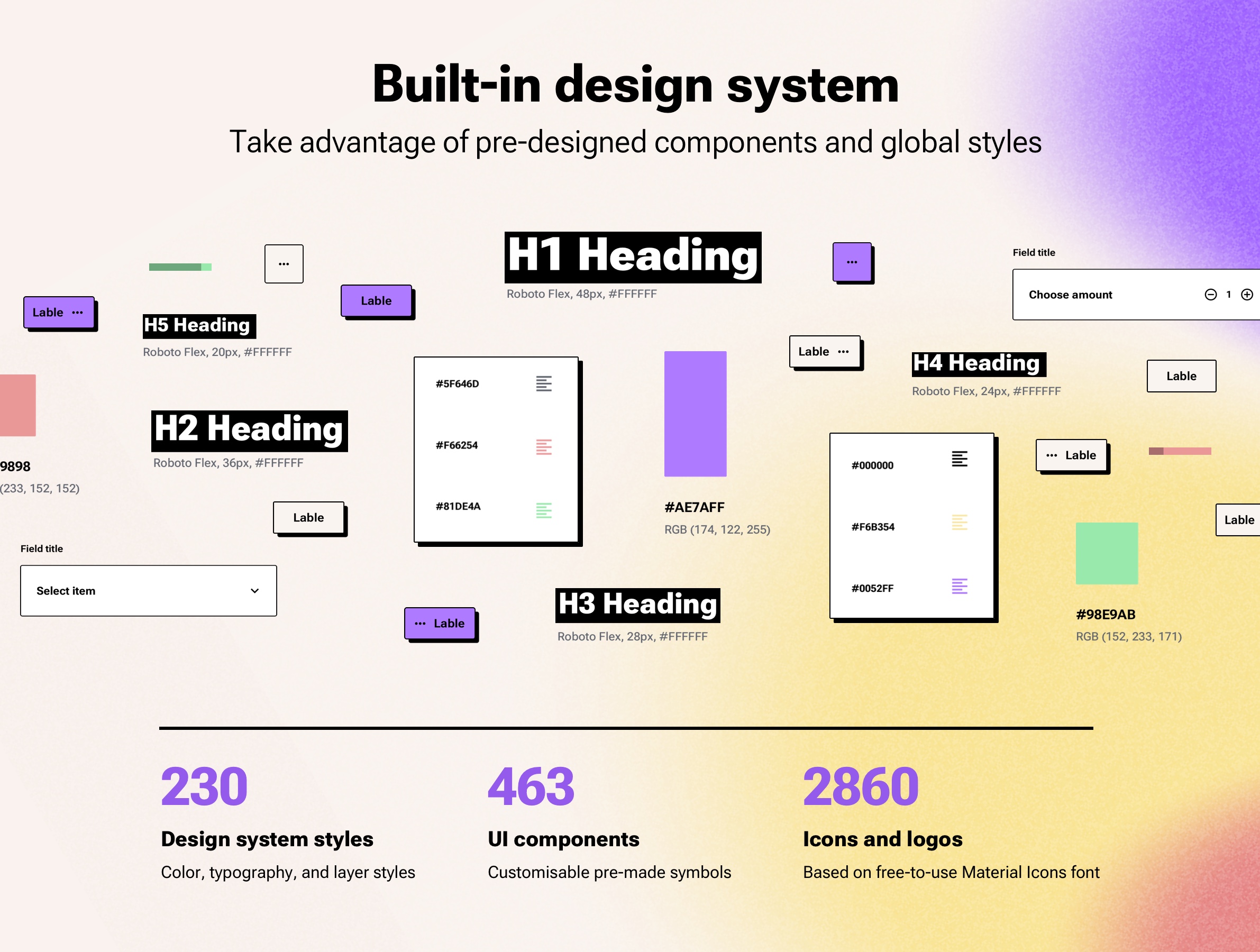 Bruddle - Neo Brutalism UI kit for SaaS Apps - 5