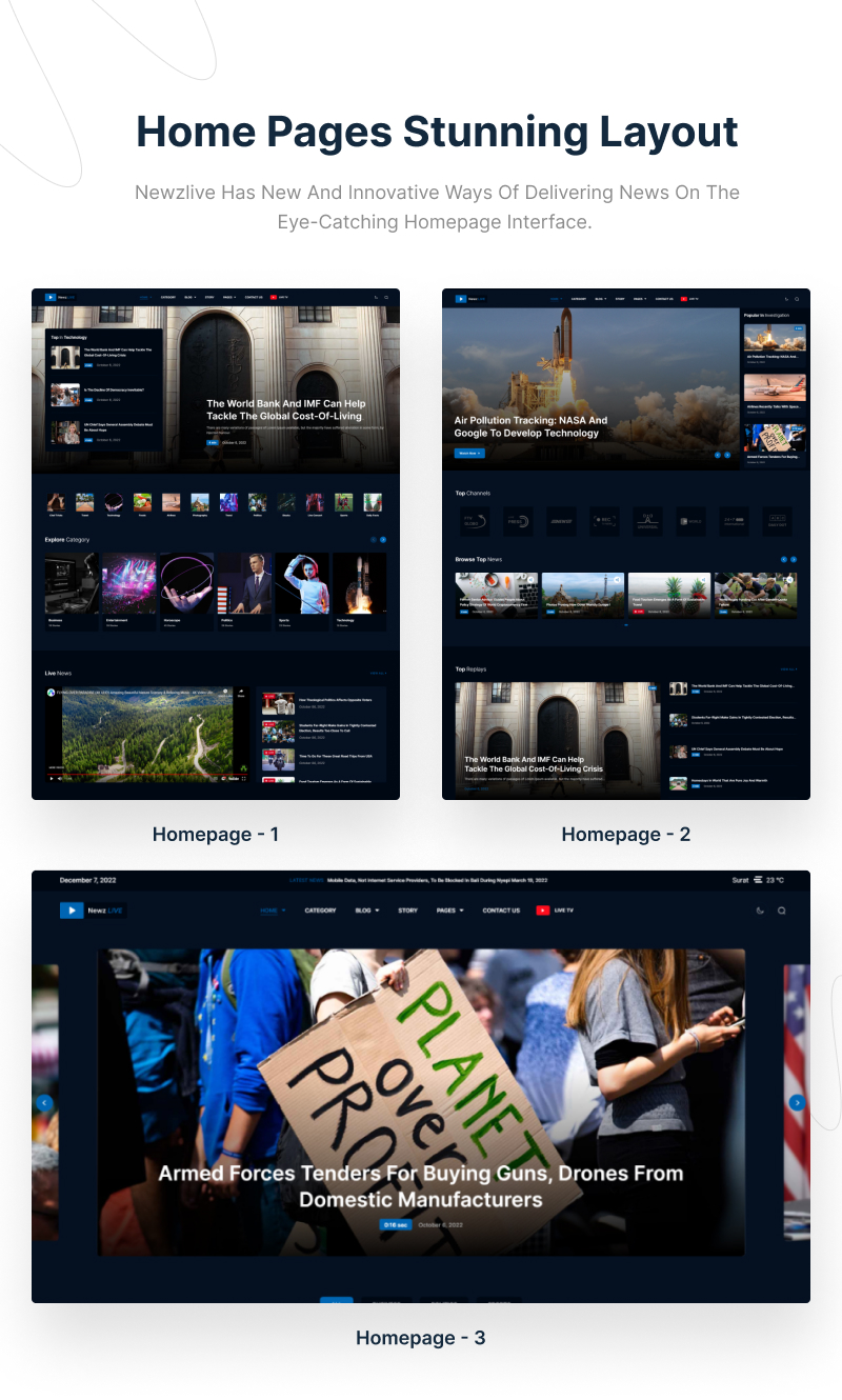 News Streaming WordPress Theme | Newz Live | Iqonic Design