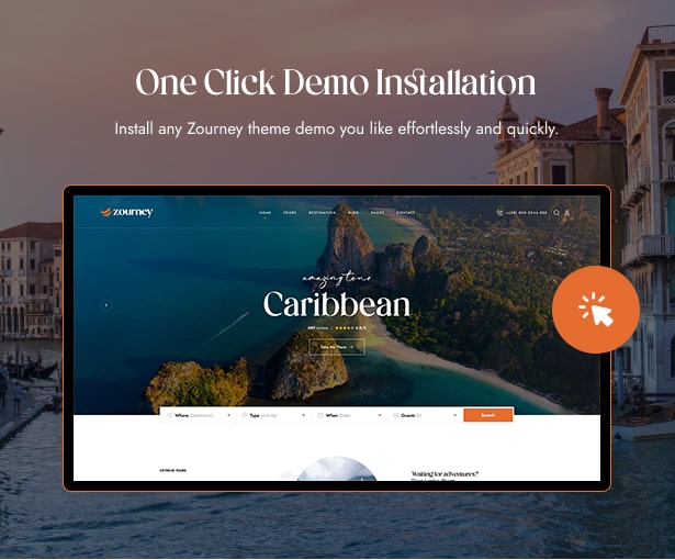 Zourney - Travel Tour Booking WordPress Theme - Demo Installation