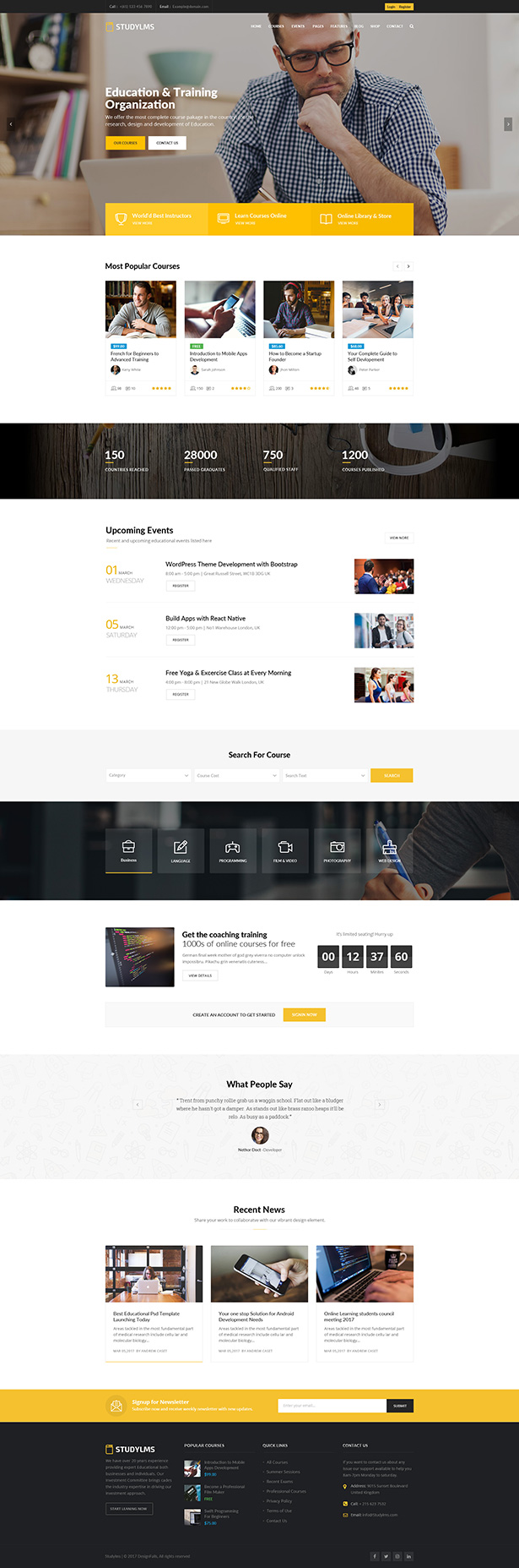 Studylms - Education LMS & Courses WordPress Theme - 1