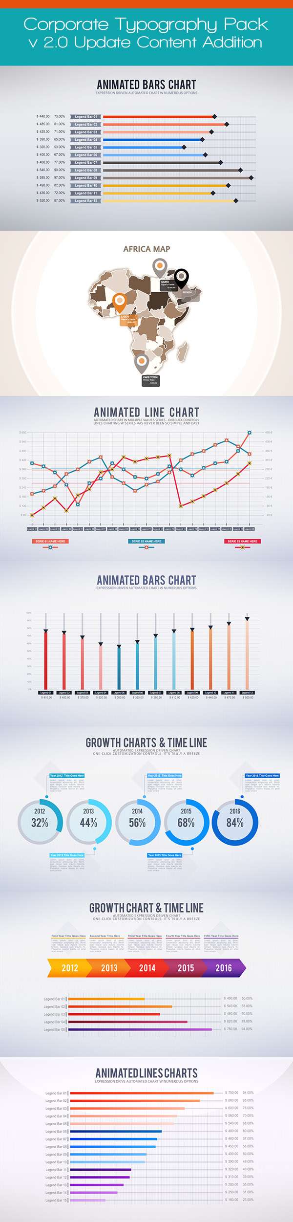 Corporate Typography & Infographics Pack - 13