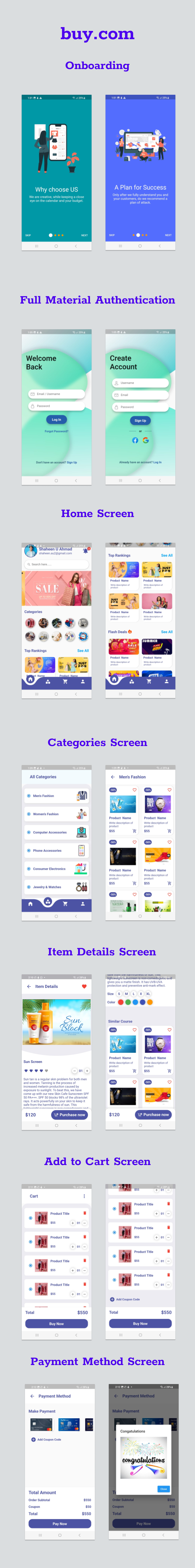 Buy and Sell Flutter Ecommerce Ui Kit - 1