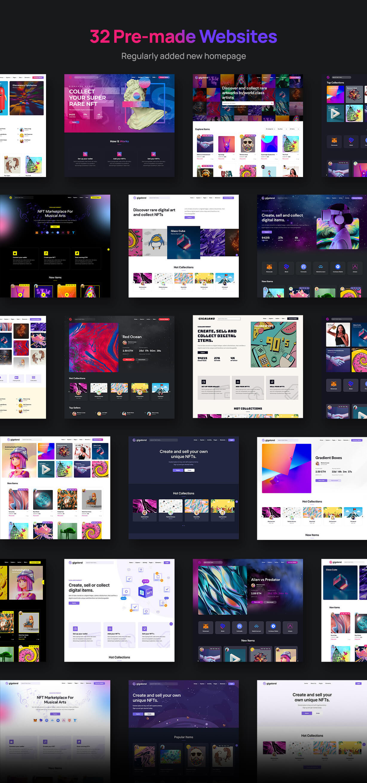 Gigaland - NFT Marketplace WordPress Theme - 6