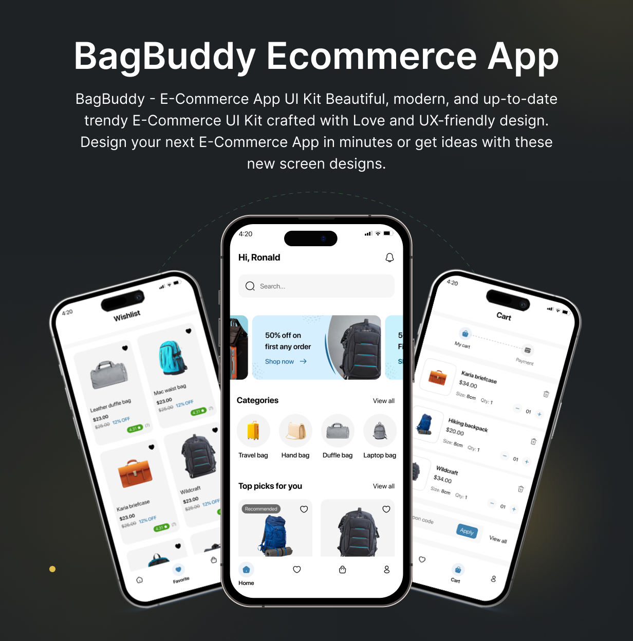 BagBuddy E-commerce app UI Template: Ecommerce app in Flutter(Android, iOS) App | Shopping App - 4