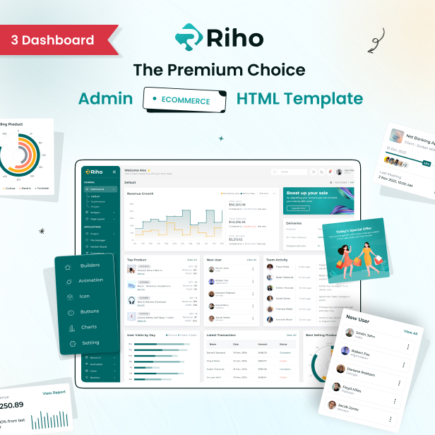 Riho – Bootstrap Admin Dashboard Template
