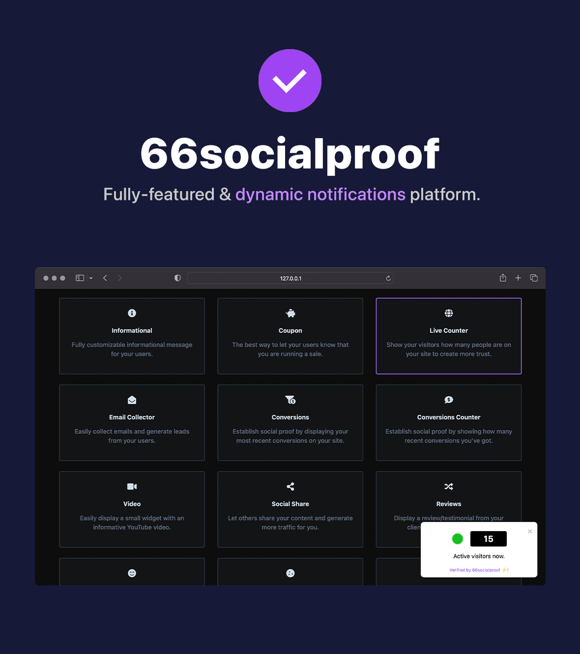 66socialproof - Social Proof & FOMO Widgets Notifications (SAAS)