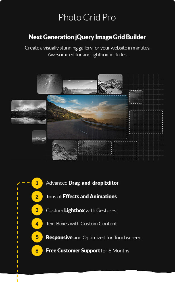 Photo Grid Pro - jQuery Interactive Grid Gallery Builder - 1