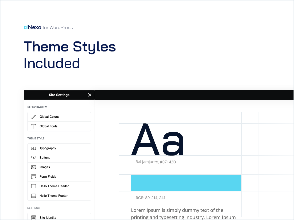 Theme Styles Included