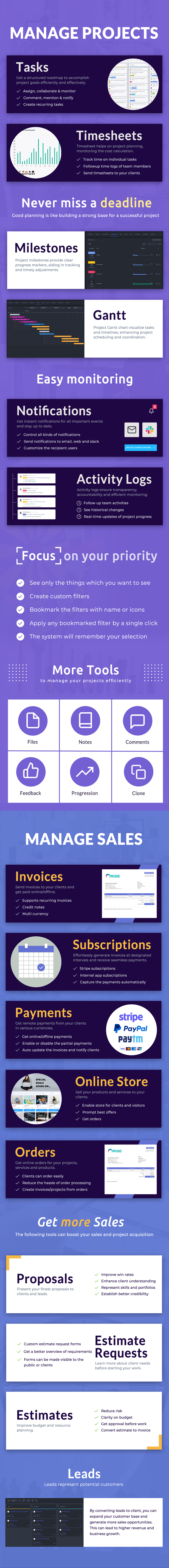 RISE - Ultimate Project Manager & CRM banner 1