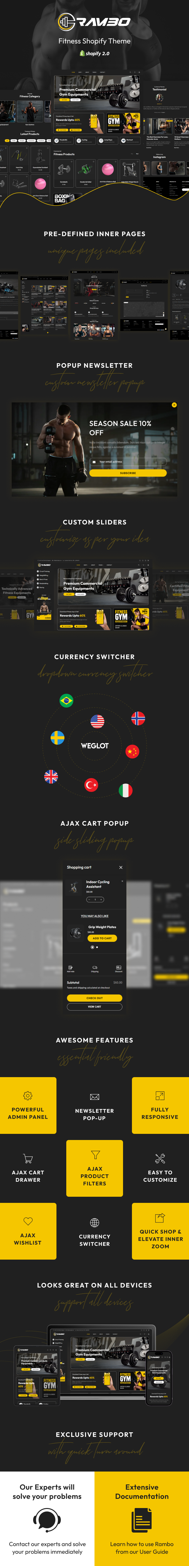 Rambo - Fitness & Gym Products Shopify Theme - 1