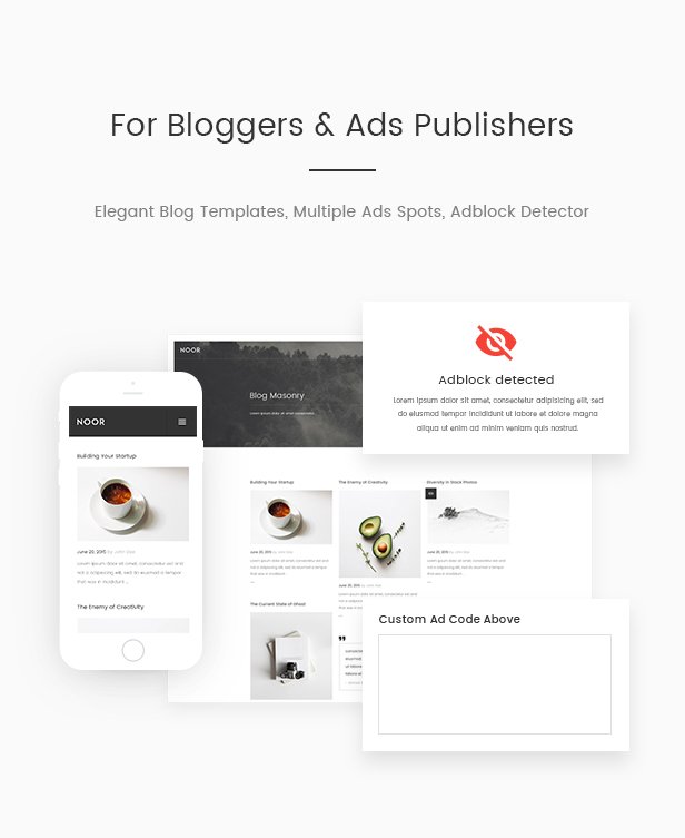 Noor v5.5.25-完全可定制的Creative AMP主题