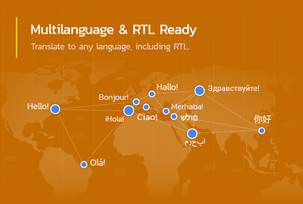 Multilanguage & RTL ready.