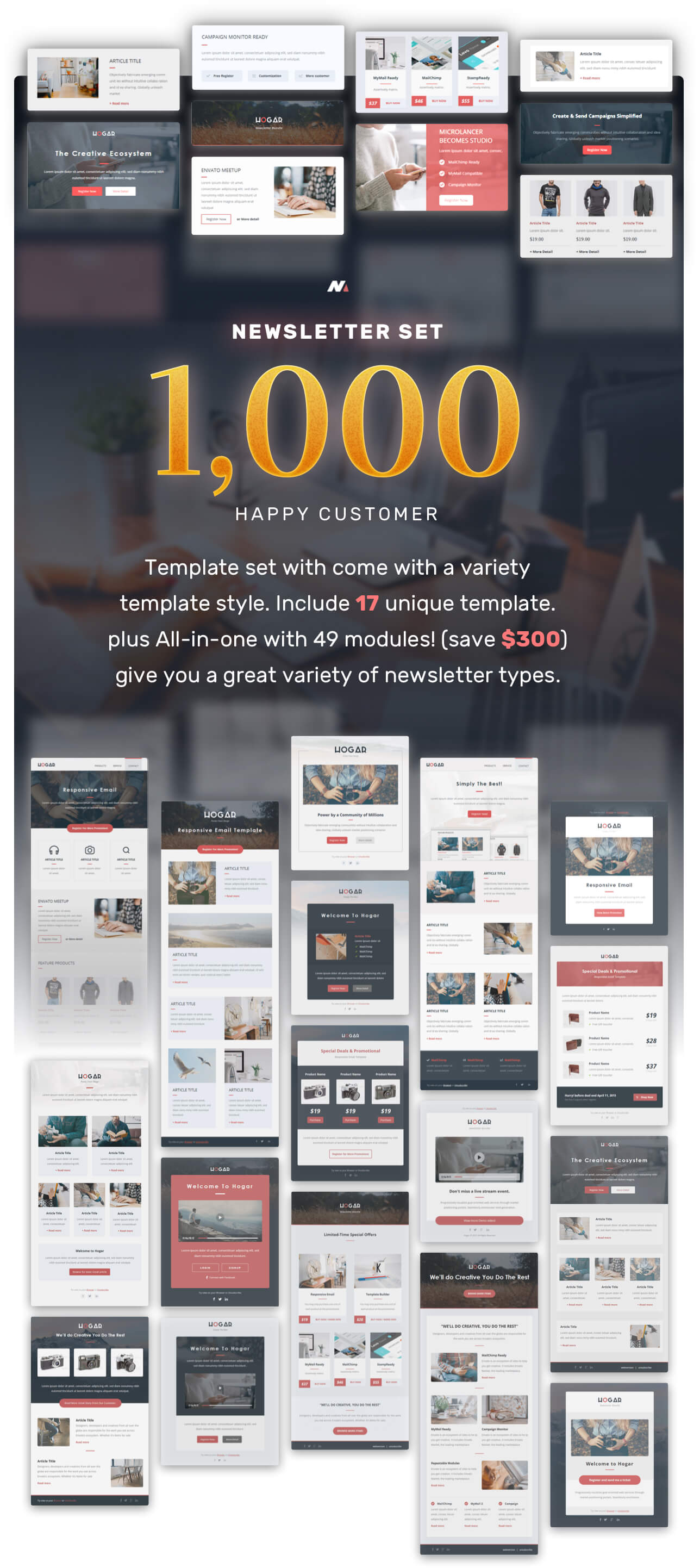 Hogar | Responsive Email Set - 1