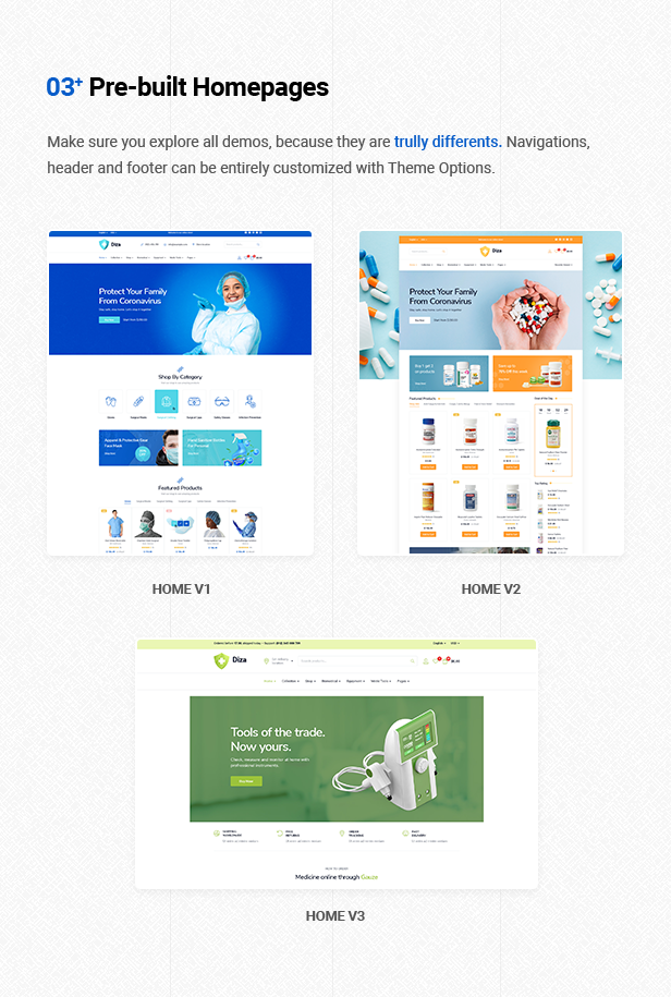 Diza v1.1.1-药房商店Elementor WooCommerce主题