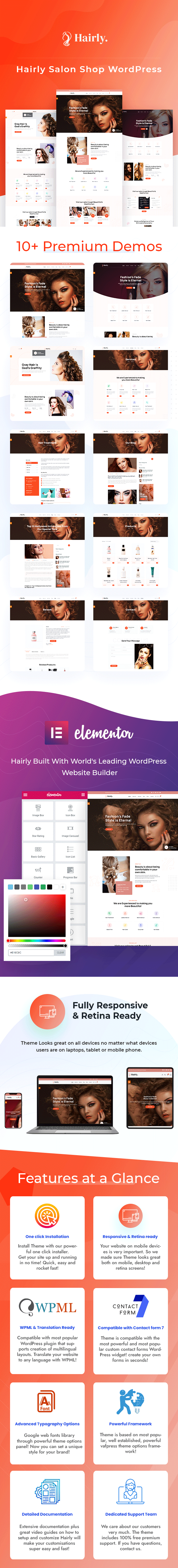 Hairly - Salon Shop WordPress Theme - 1