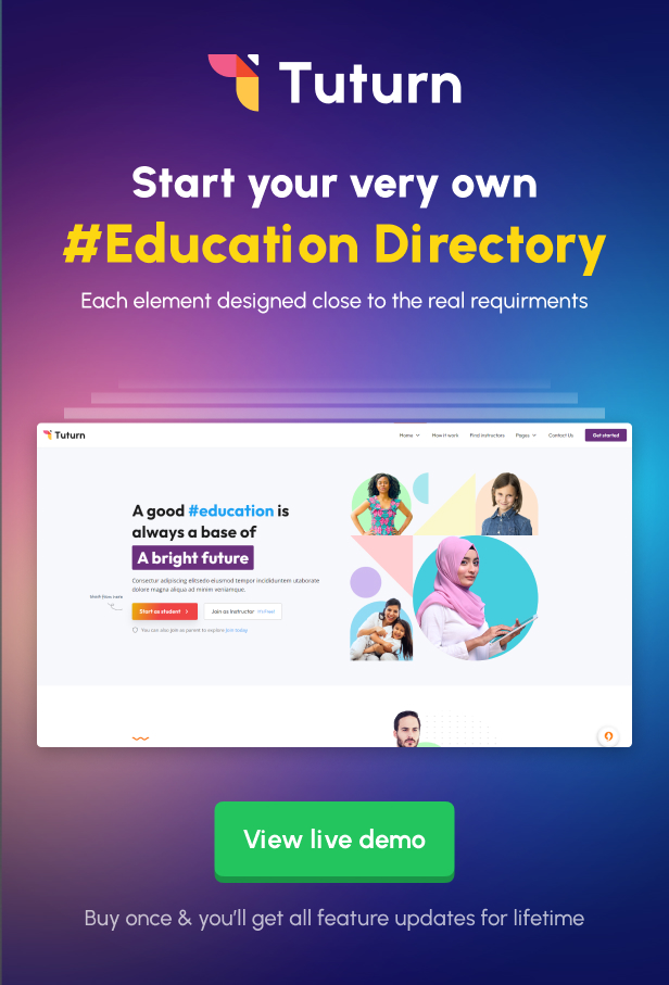 Tuturn - Online Tutors MarketPlace WordPress Theme - 8