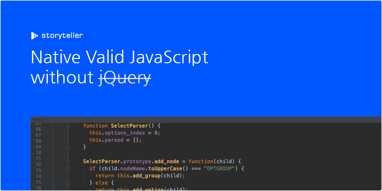 Native Valid JavaScript without jQuery