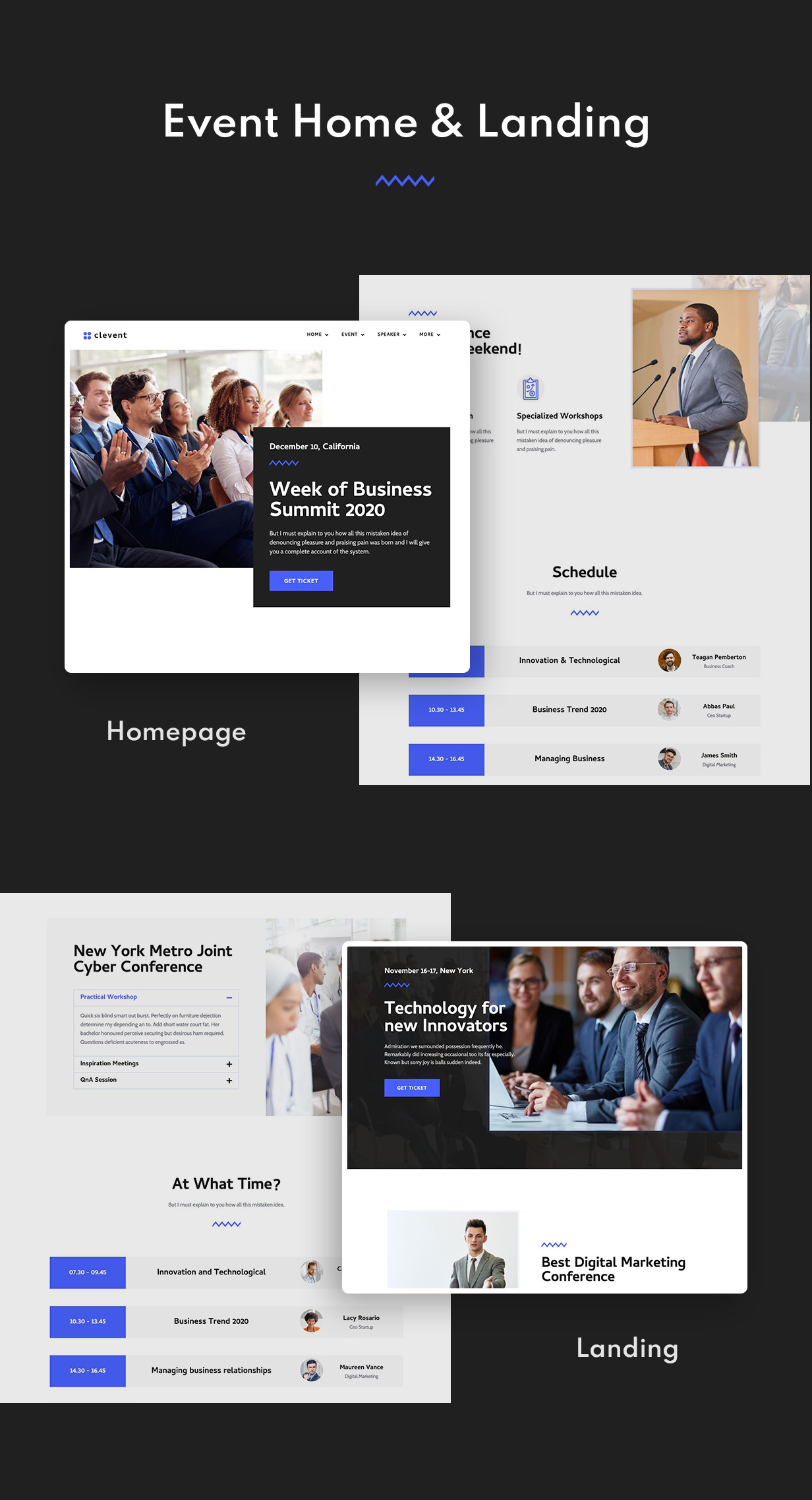 Clevent | Event Elementor Template Kit - 1