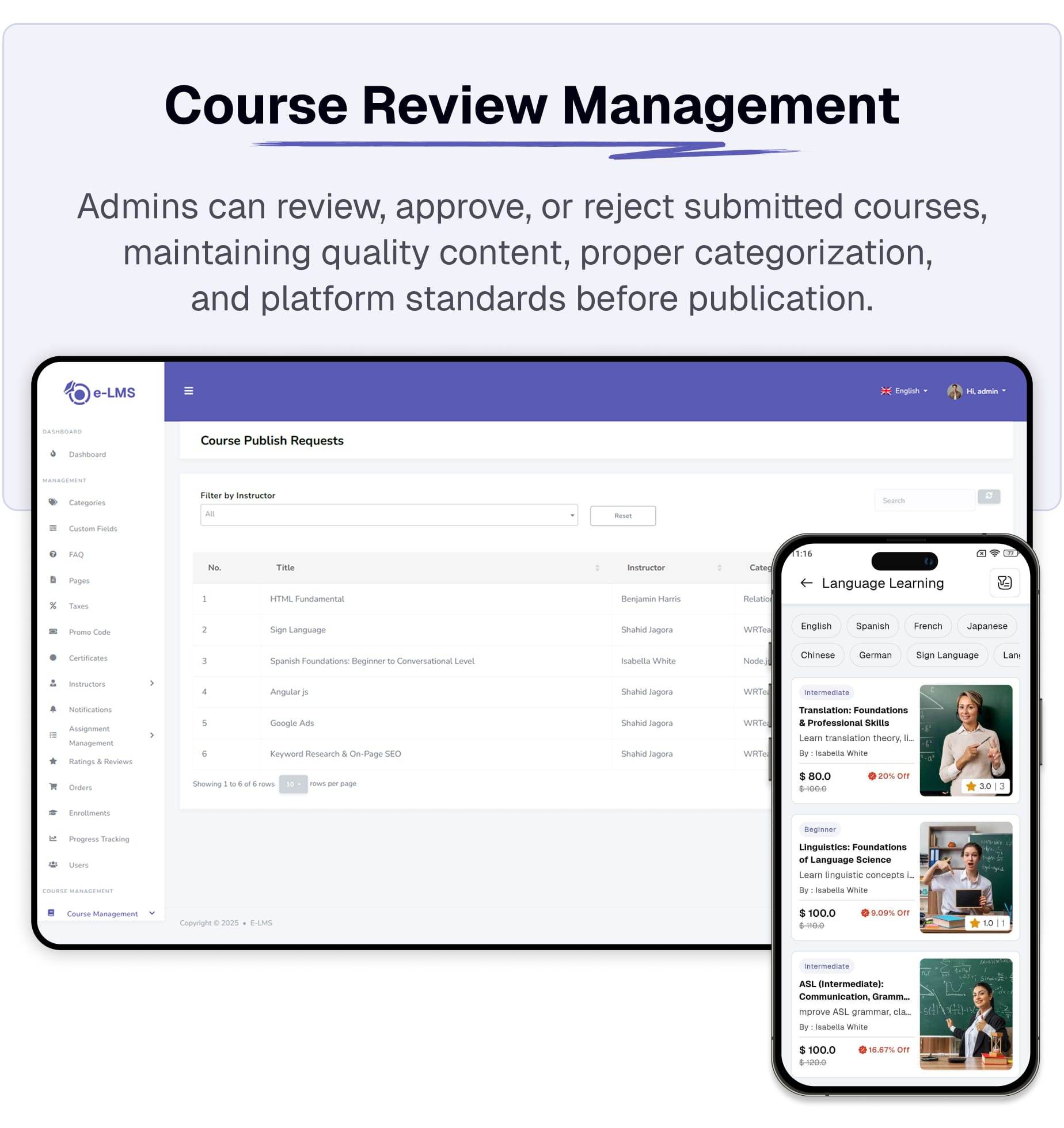 Course Review Management