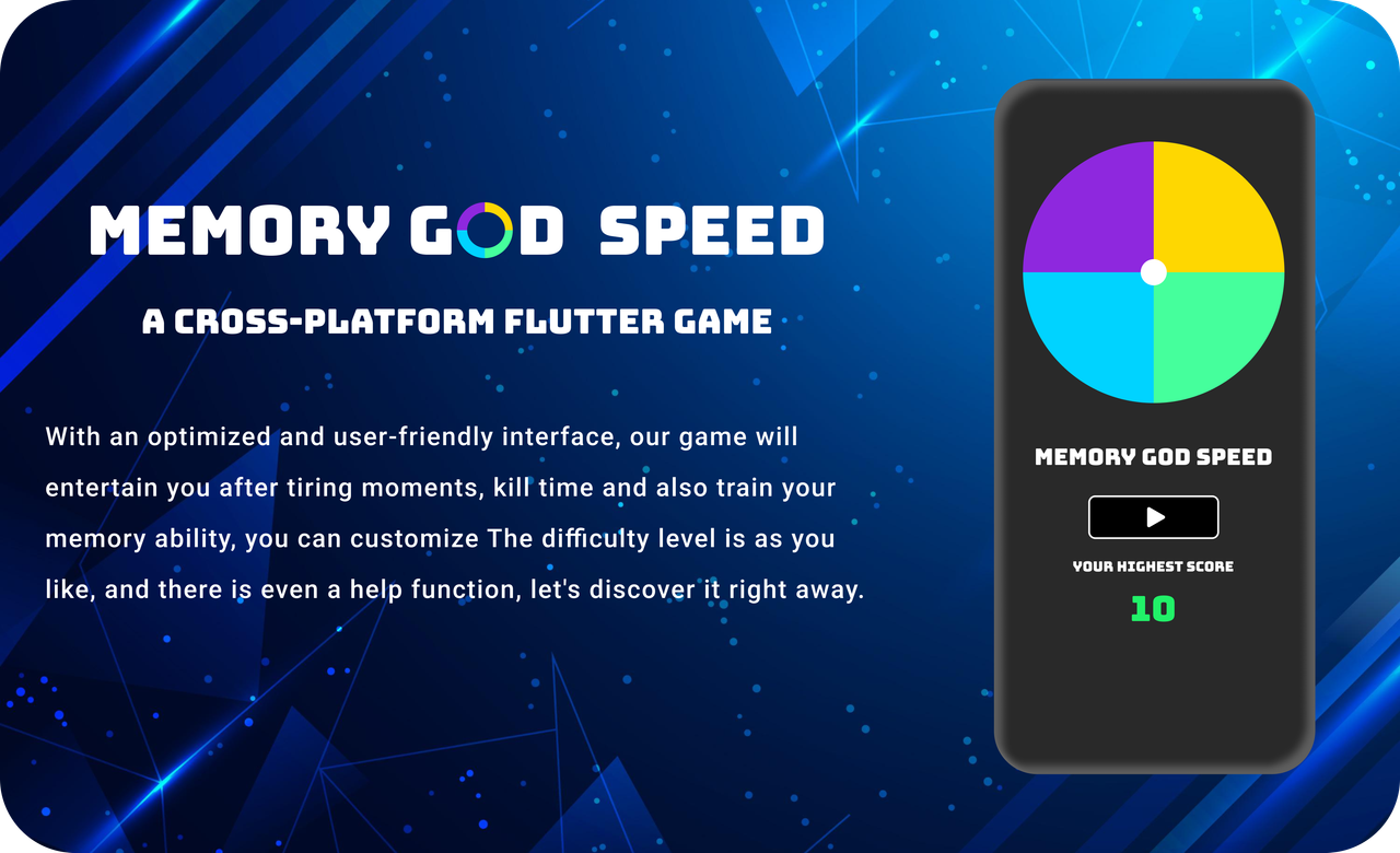 Memory God Speed - Flutter Simon Say Game by sunshinesoftware | CodeCanyon