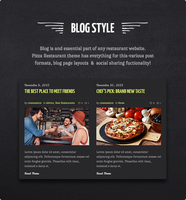 fast food wp theme