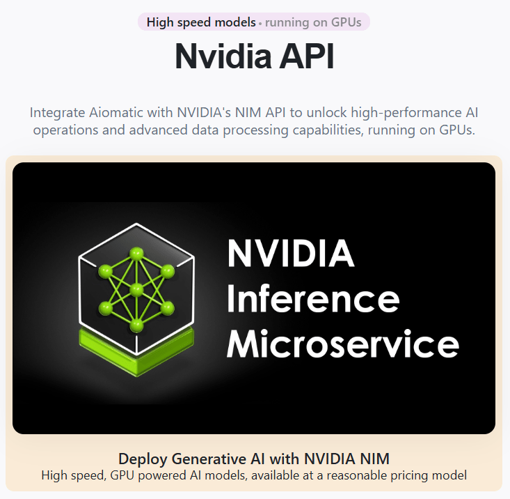 nvidia nim AI API