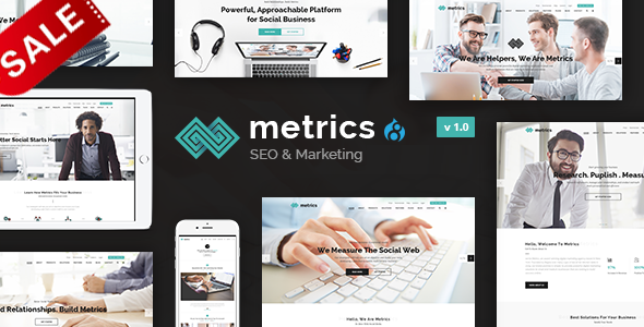 Metrics Business - SEO, Digital Marketing, Social Media Drupal 8 Theme