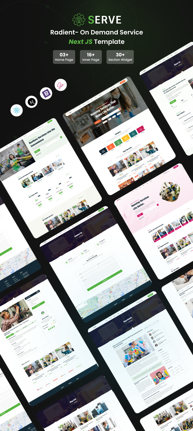 Serve - On Demand Service React Next.js Template - 1