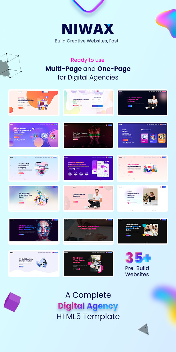 Niwax - Creative Web Design & Digital Marketing Agency HTML Template