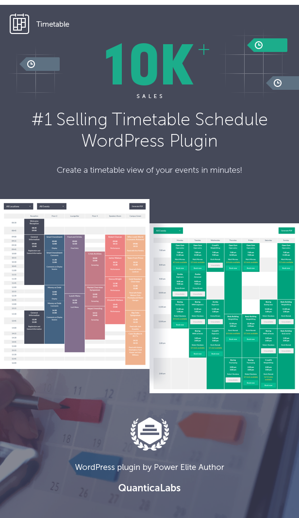 Timetable Responsive Schedule For WordPress - 2