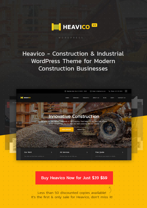 Heavico - Construction & Industrial WordPress Theme