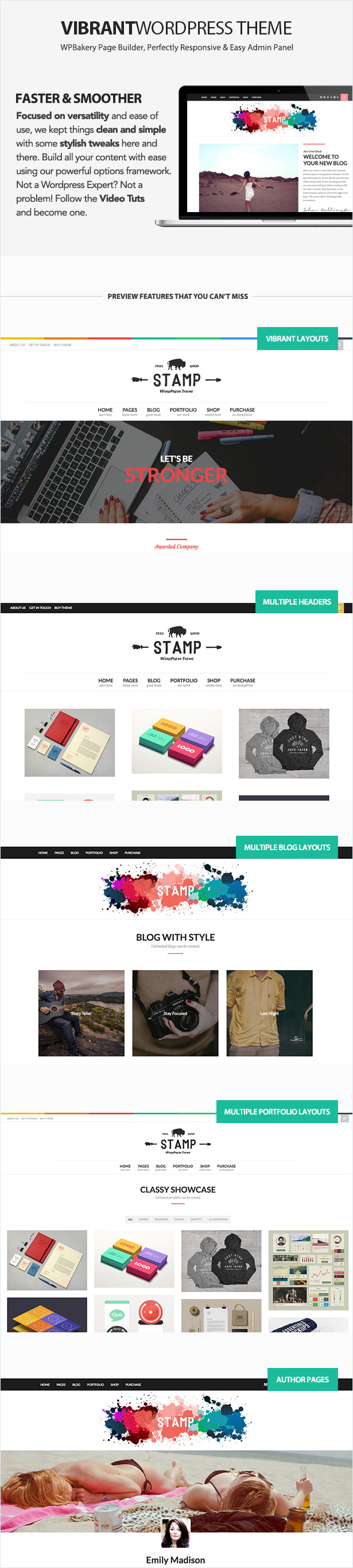 Stamp - Vibrant WordPress Theme - 2