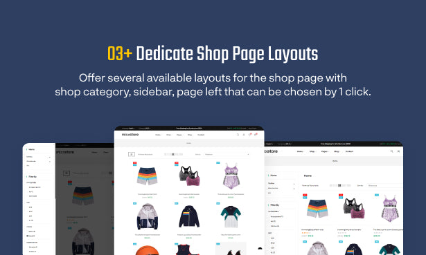 03+ Dedicate Shop Page Layouts