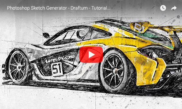 Sketch Generator - Draftum - Photoshop Plugin - 3