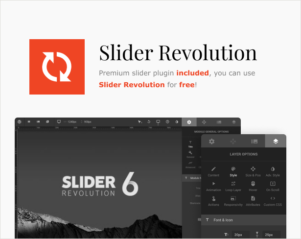 Slider Revolution Included