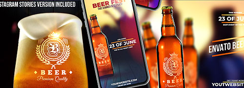 Beer Fest & Mock-up Pack for After Effects
