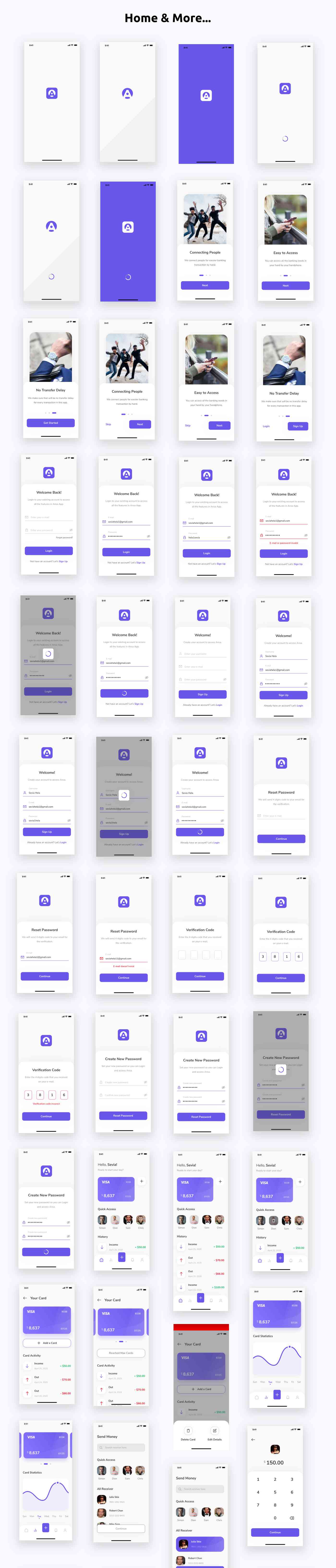 Ansa ANDROID + IOS + FIGMA + XD | UI Kit | Flutter | Finance & banking App - 2