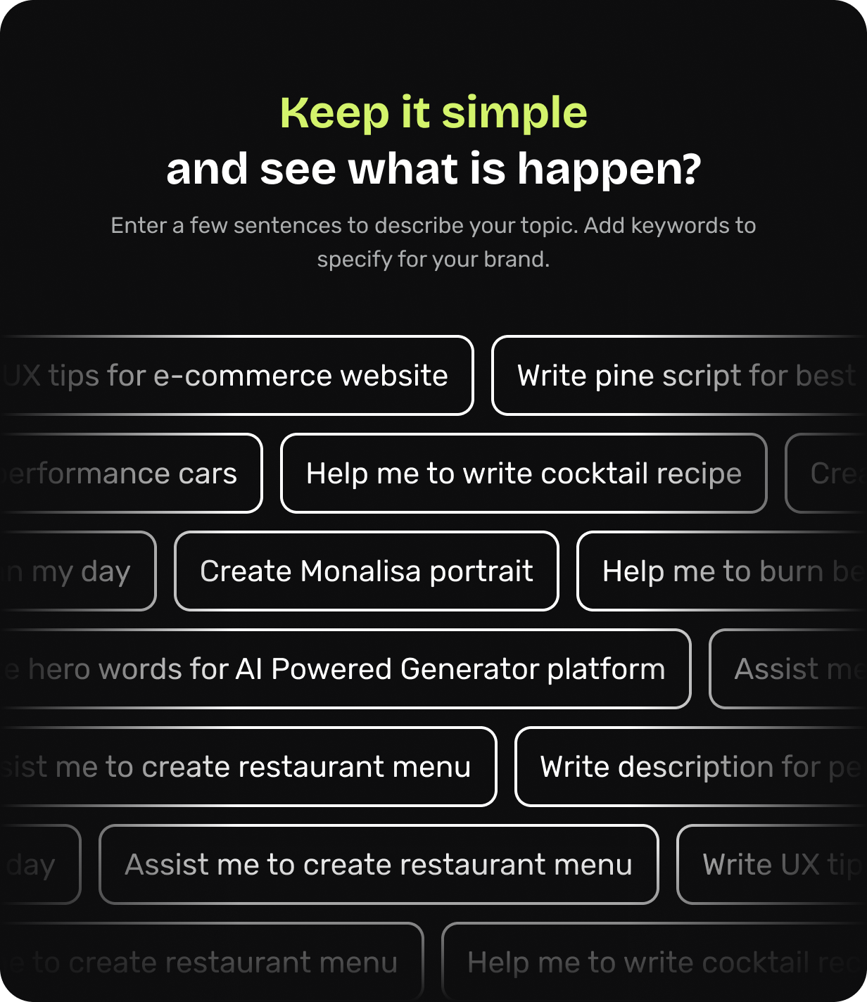 Keep it simple @heyaikeedo #aikeedo