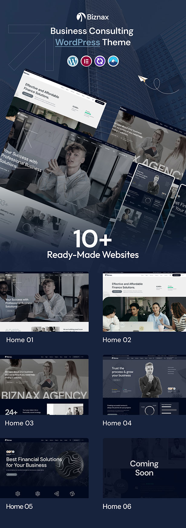 Biznax - Business Consulting WordPress Theme - 5