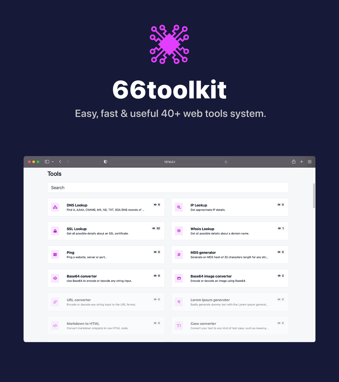 66toolkit - Ultimate Web Tools System (SAAS) - 1