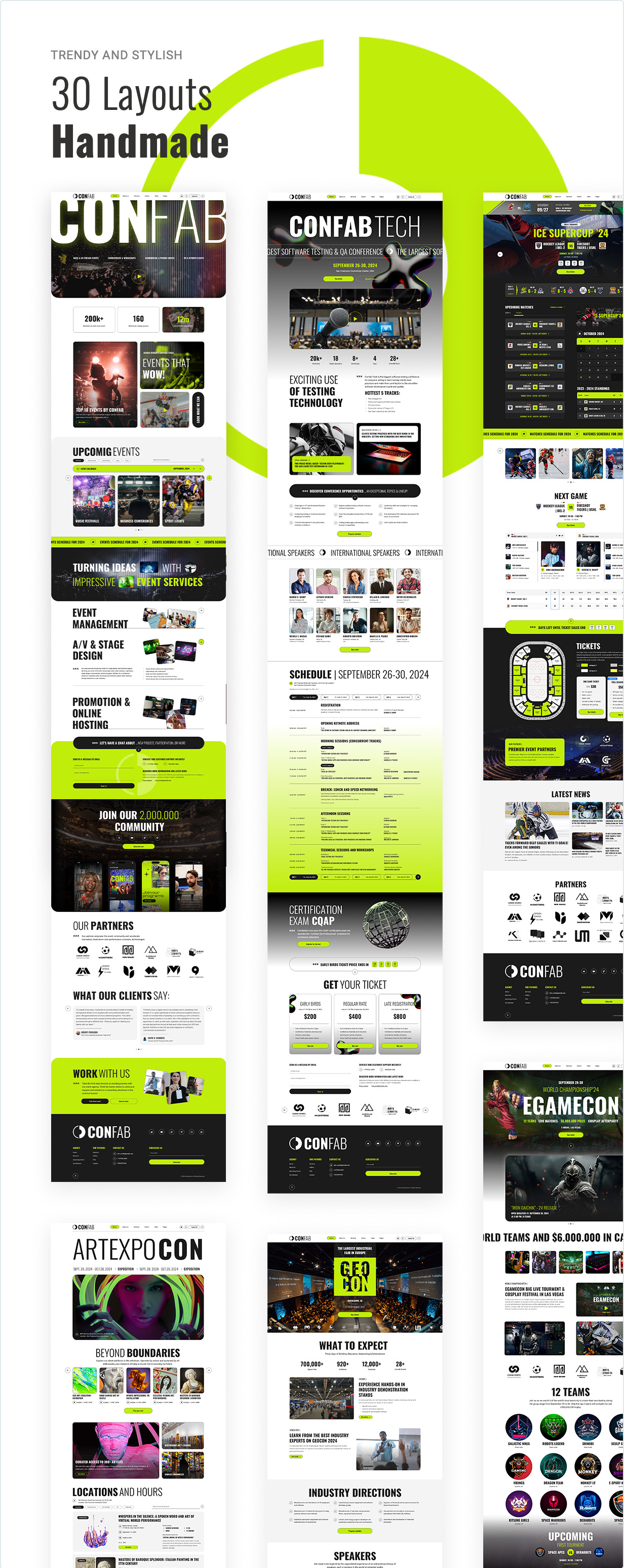 30 layouts handmade