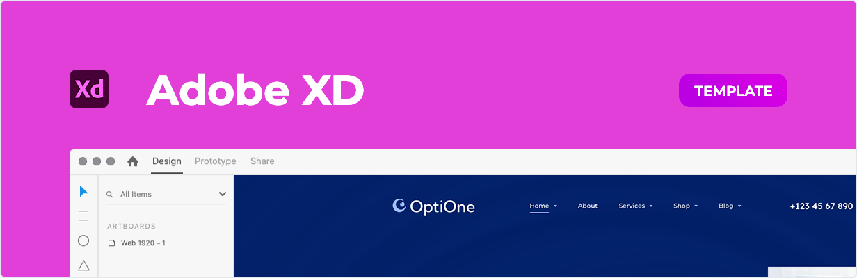 OptiOne – Eye Care Center Template for Adobe XD